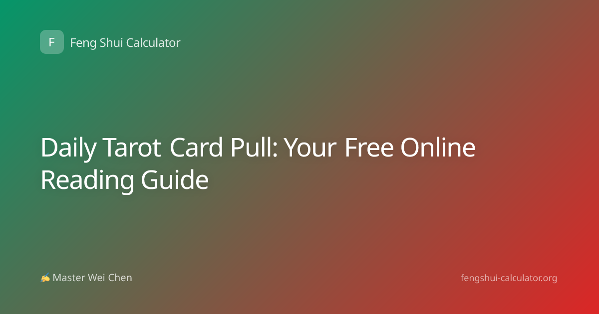 Daily Tarot Card Pull: Your Free Online Reading Guide