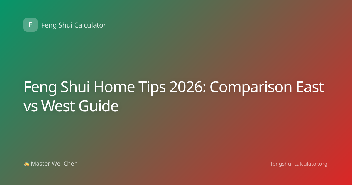 Feng Shui Home Tips 2026: Comparison East vs West Guide