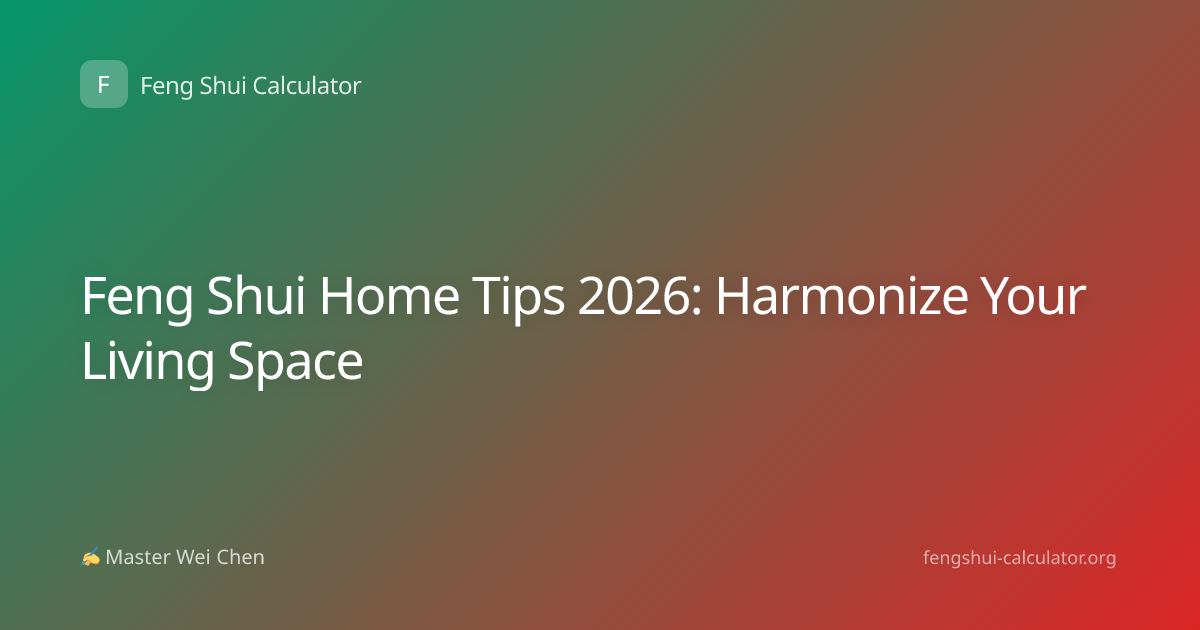 Feng Shui Home Tips 2026: Harmonize Your Living Space