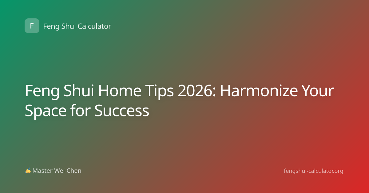Feng Shui Home Tips 2026: Harmonize Your Space for Success