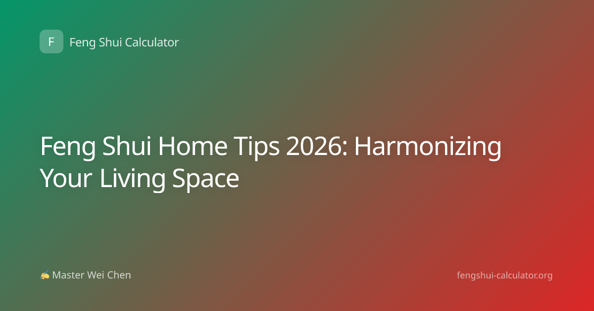 Feng Shui Home Tips 2026: Harmonizing Your Living Space