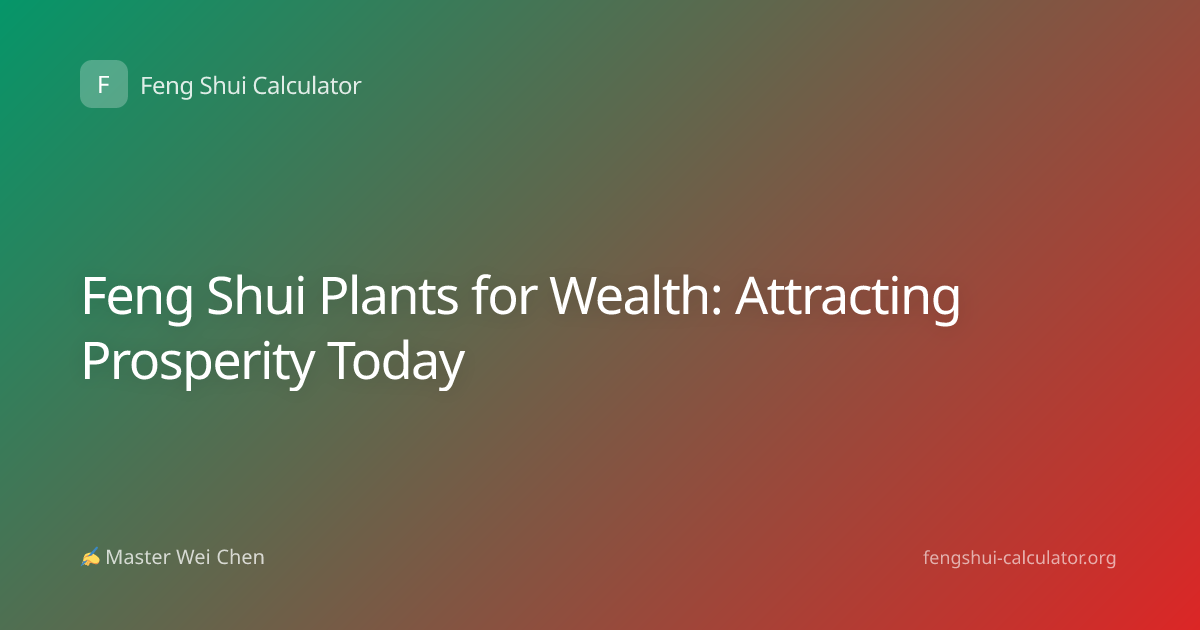 Feng Shui Plants for Wealth: Attracting Prosperity Today