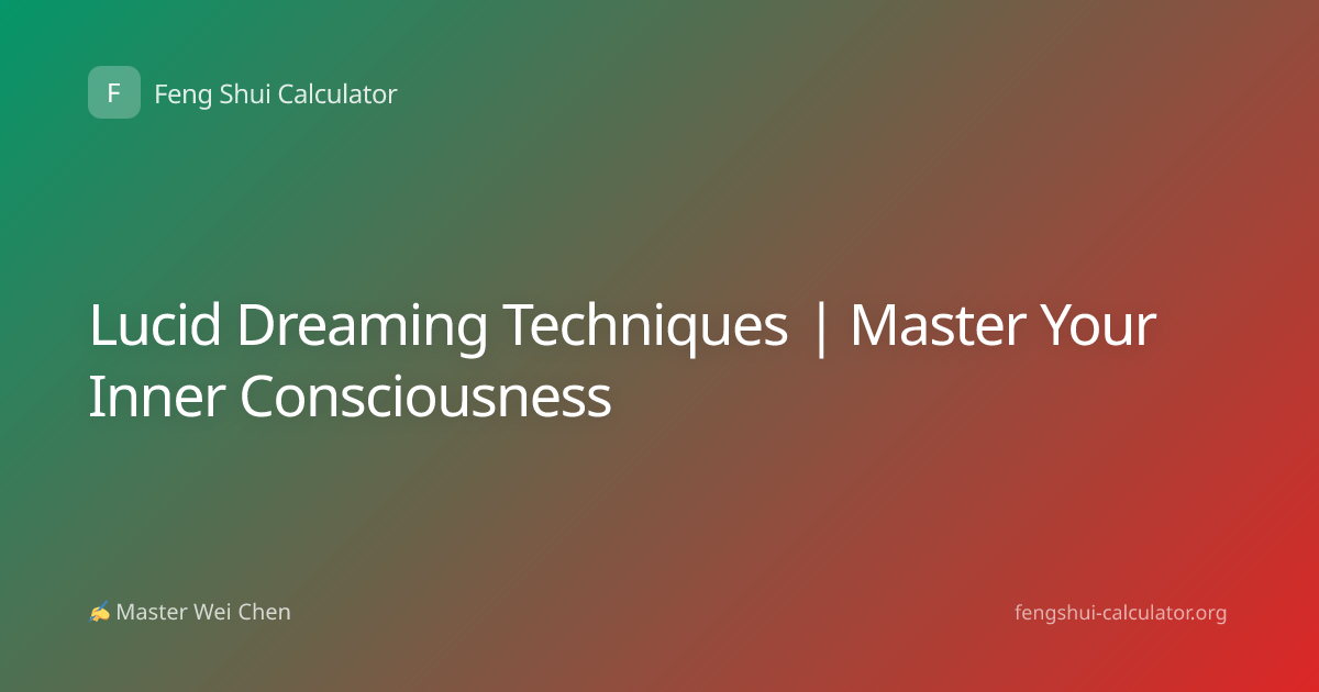 Lucid Dreaming Techniques | Master Your Inner Consciousness